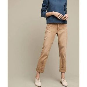 Gold Splatter Paint Pants from Anthropologie